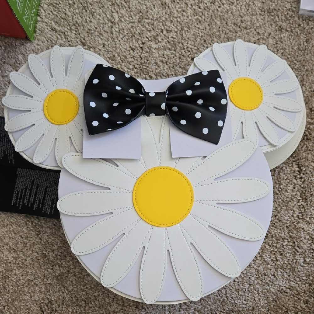Daisy Flower Kids Backpack with Polka Dot Bow
